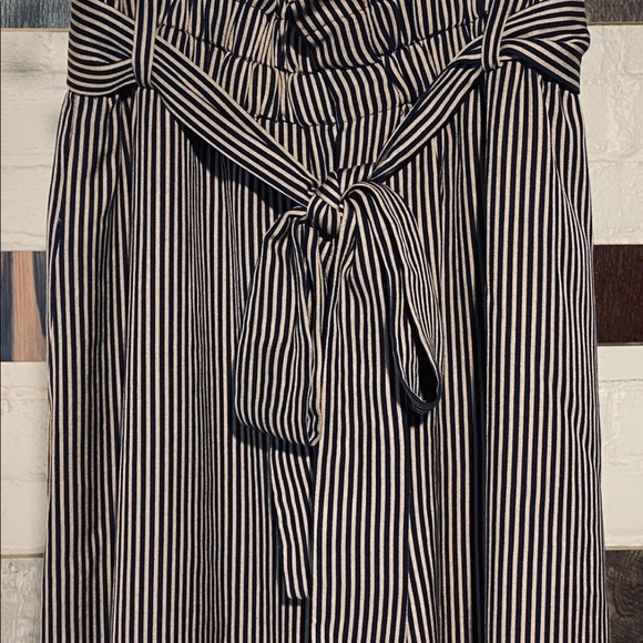 J. CREW Point Sur paper bag pants Black & Tan stripe jumpsuit size 4 BRAND NEW - Picture 6 of 16